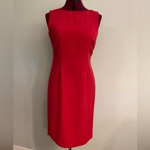 Beautiful cranberry backless dress by Clifford & Wills. Size 8